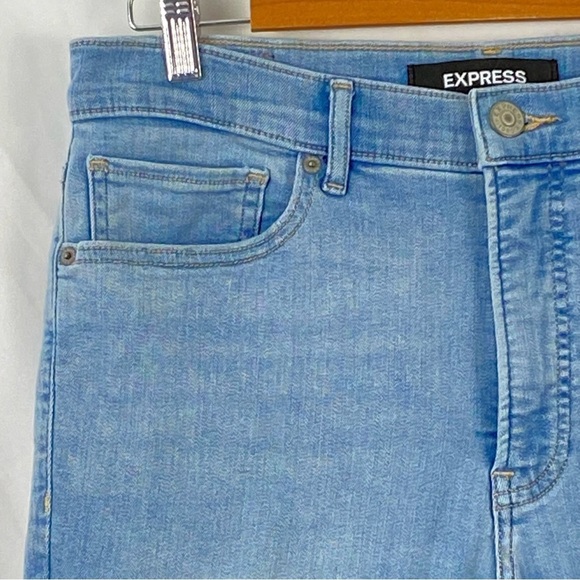 Express Light Blue Women’s High Rise Ankle Legging Skinny Jeans Size 10 Regular - Picture 7 of 15